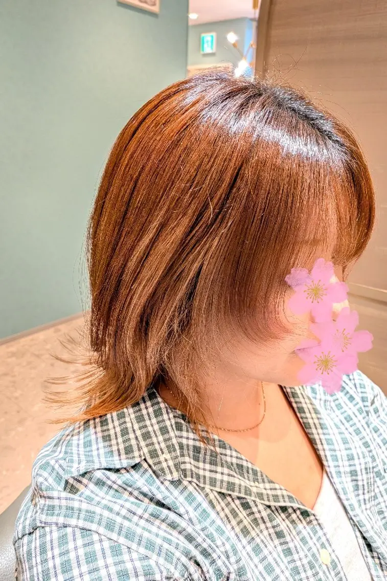 ミディアム 顔まわりレイヤー 顔周りカット レイヤーカット カット トリートメント モデル募集中🌴🌞 Rinka🌞🌴のヘアスタイル