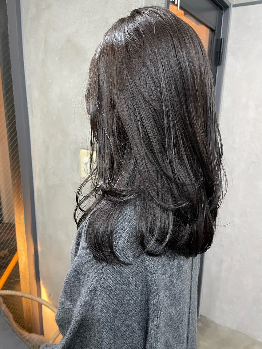セミロング カラー レイヤーカット AIRI layer cut hairのヘアスタイル