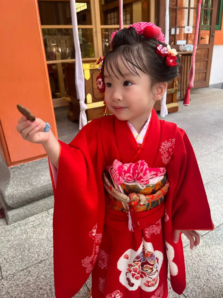 ヘアアレンジ キッズ 着付け 髪質改善縮毛矯正/暖 色カラー/ウエダカナのヘアスタイル