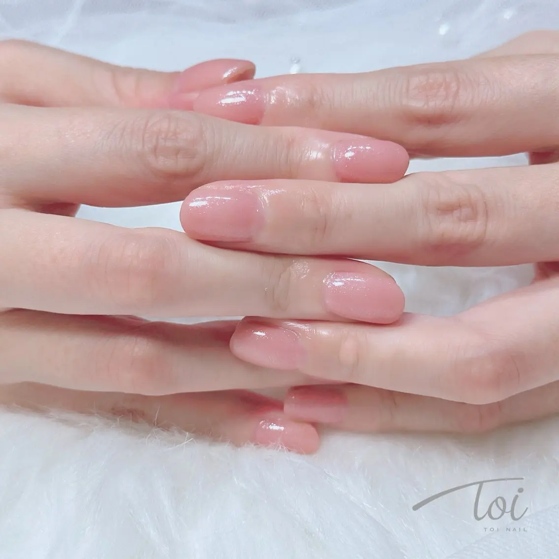 ネイル ラメ(グリッター) ピンク ハンドネイル toi nailのネイルデザイン
