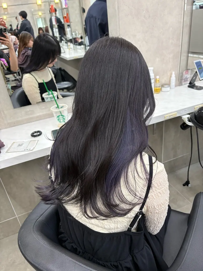 ロング ヘアカラー トリートメント ヘッドスパ ヘアセット 寒色/ベージュヘア ブリーチありMiOのヘアスタイル