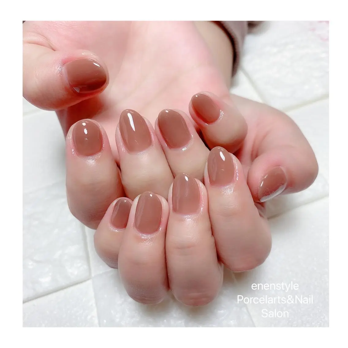ミディアム ネイル 🐾enen style 🐾のネイルデザイン