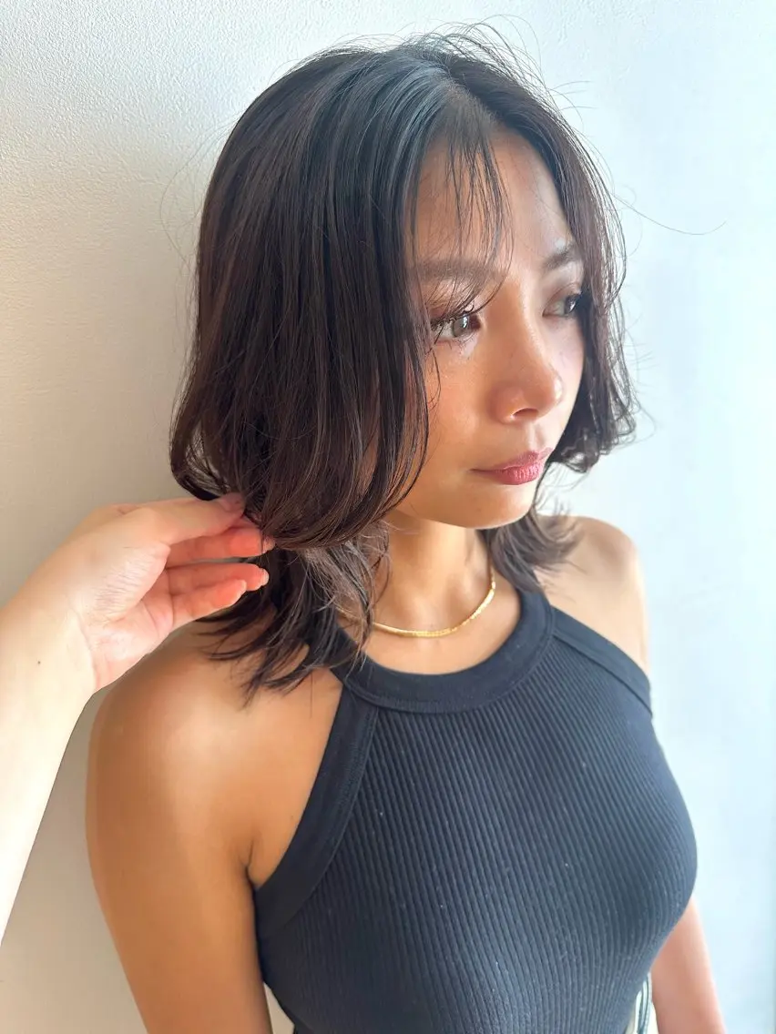 ミディアム ミディアムレイヤー レイヤーカット 和泉府中美容室 YUMEのヘアスタイル
