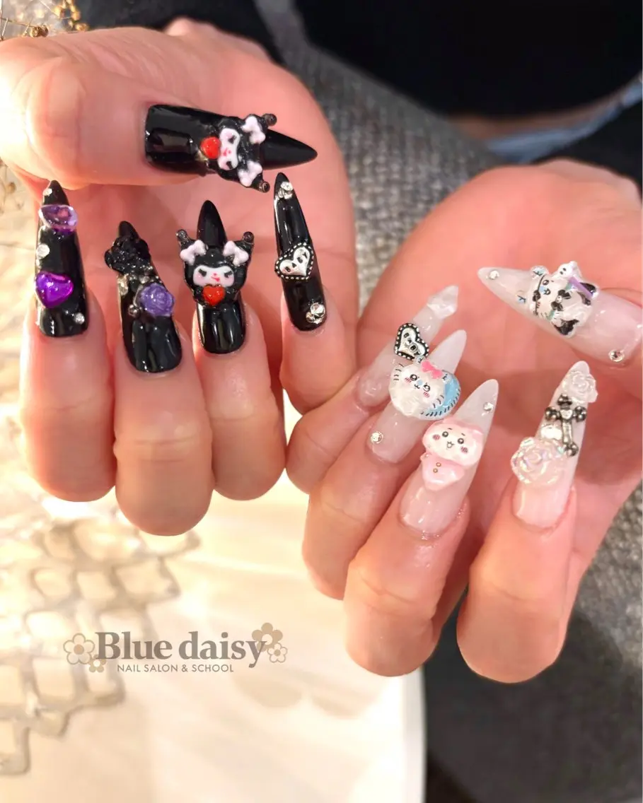 「オフ有り❗️10本チップ長さだし」150分アートフリー🎨持込デザイン画像/3D/痛ネイルオーダー🆗※詳細確認必要の写真