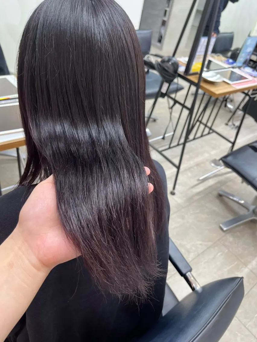 カラー ブラウンカラー ラベンダーカラー 松本 ゆまのヘアスタイル