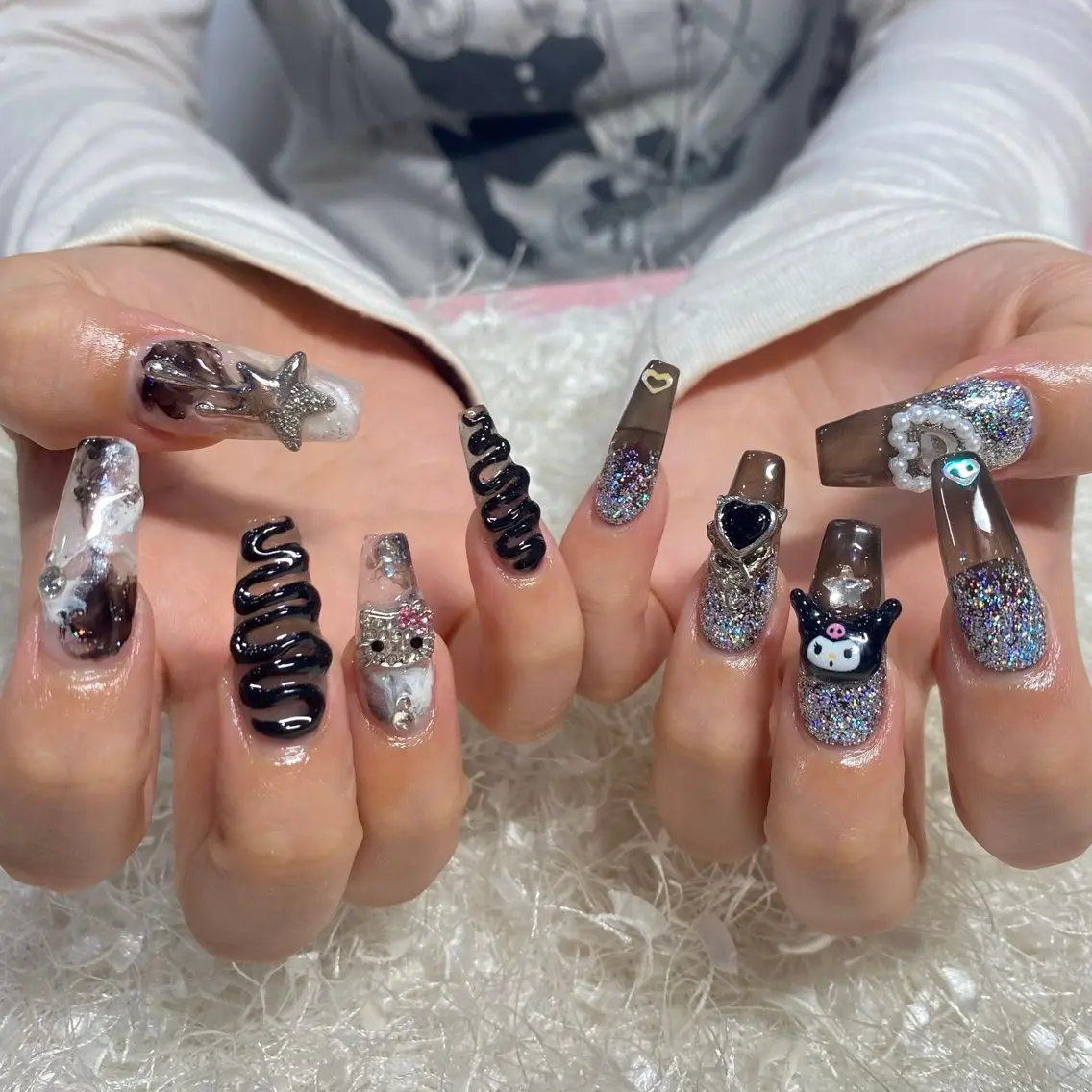 ネイル 長さ出し フレンチネイル ジェルネイル グラデーション 韓国ネイル ハンドネイル Nail&eye Belire 新宿のネイルデザイン