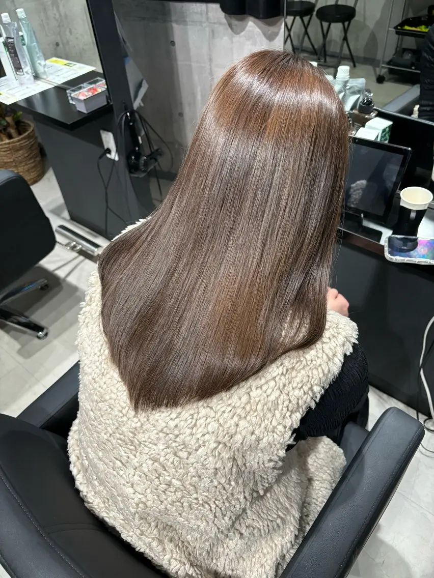 セミロング カラー ケアカラー 髪質改善 カット ヘアカラー トリートメント _WHITE / KENTOのヘアスタイル
