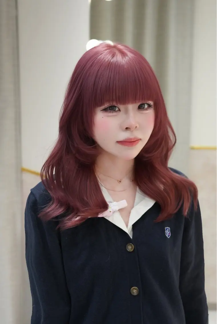 カラー ピンクカラー レッドカラー 艶ダブルカラー🩰ハ イトーン‎🤍香織のヘアスタイル