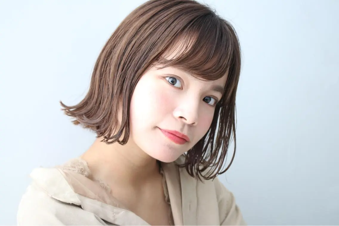 ミディアム カラー ベージュカラー 透明感・艶カラー/ 坂田友梨奈のヘアスタイル
