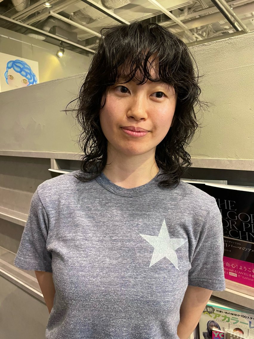 ミディアム パーマ ナガシマ マイのヘアスタイル