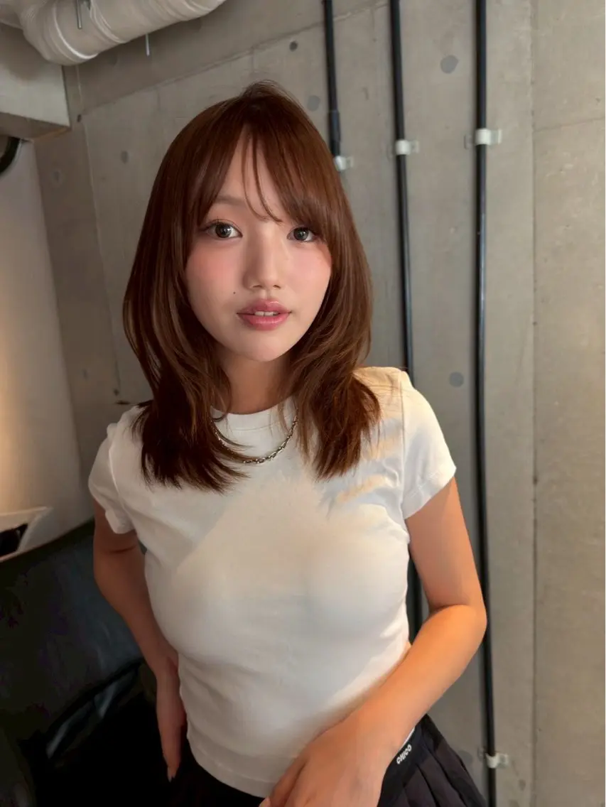 ミディアム カラー カット ヘアカラー トリートメント IPPO 下北沢のヘアスタイル