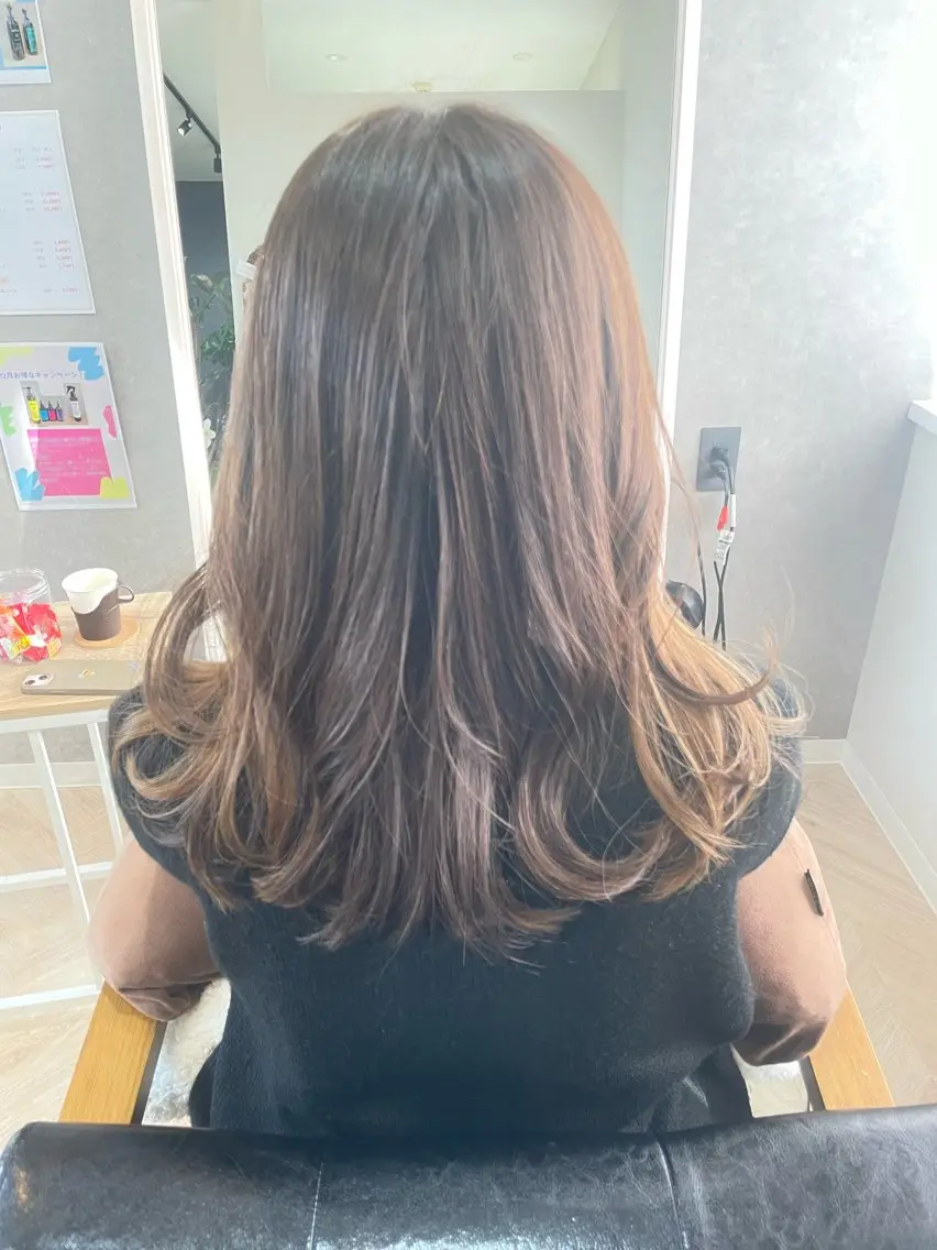 ロング カット ヘアカラー Re room. erikaのヘアスタイル