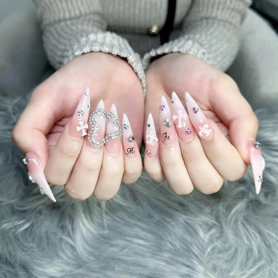 ネイル アートネイル ジェルネイル グリーン 韓国ネイル ロングネイル ハンドネイル ハンドケア Nova Nailのネイルデザイン