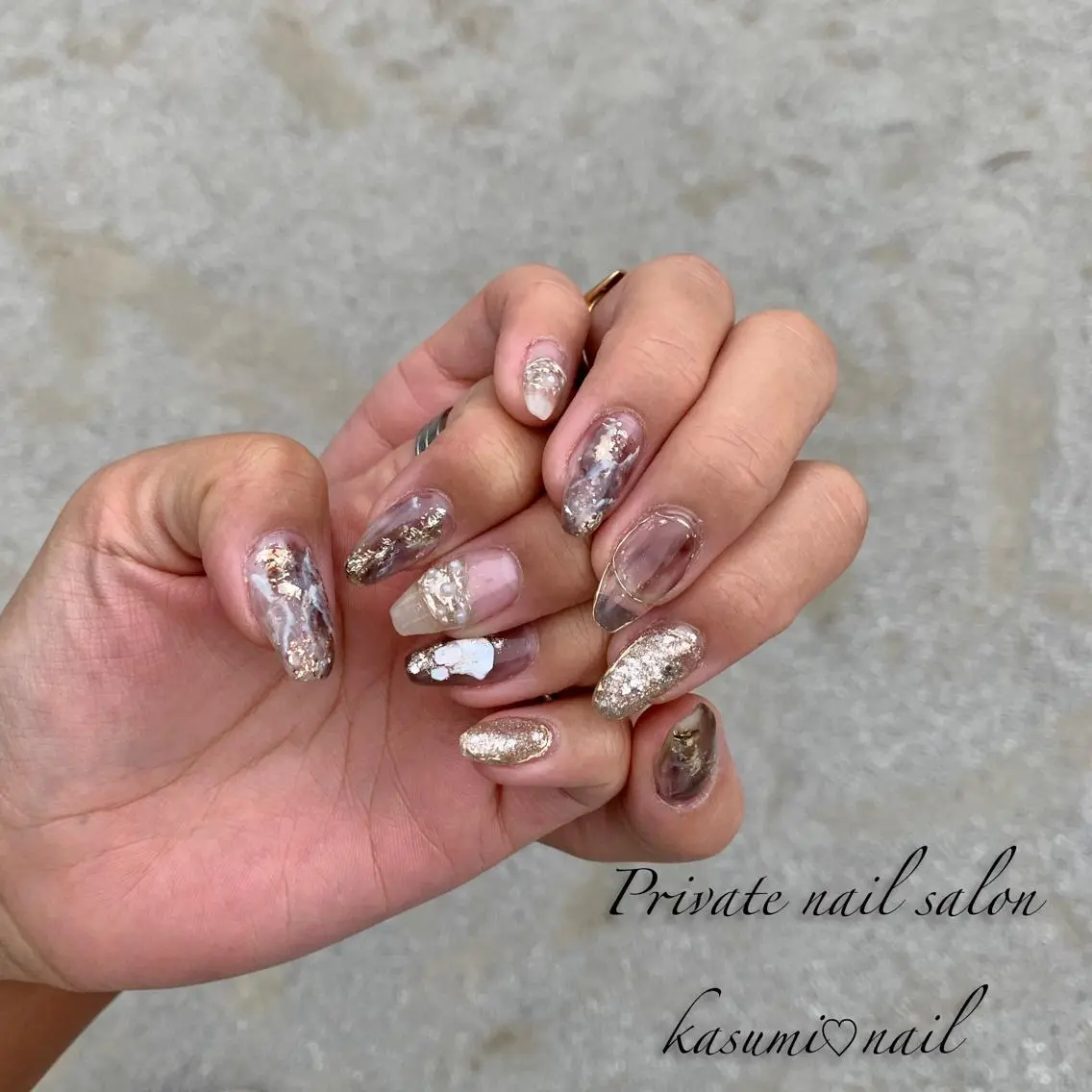 ネイル マグネットネイル ミラーネイル ニュアンスネイル 冬ネイル KASUMI♡ Nailのネイルデザイン