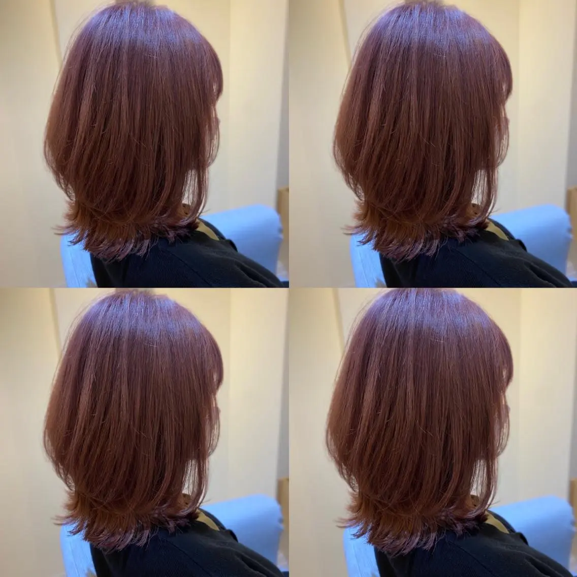 ミディアム カラー 金島 青のヘアスタイル