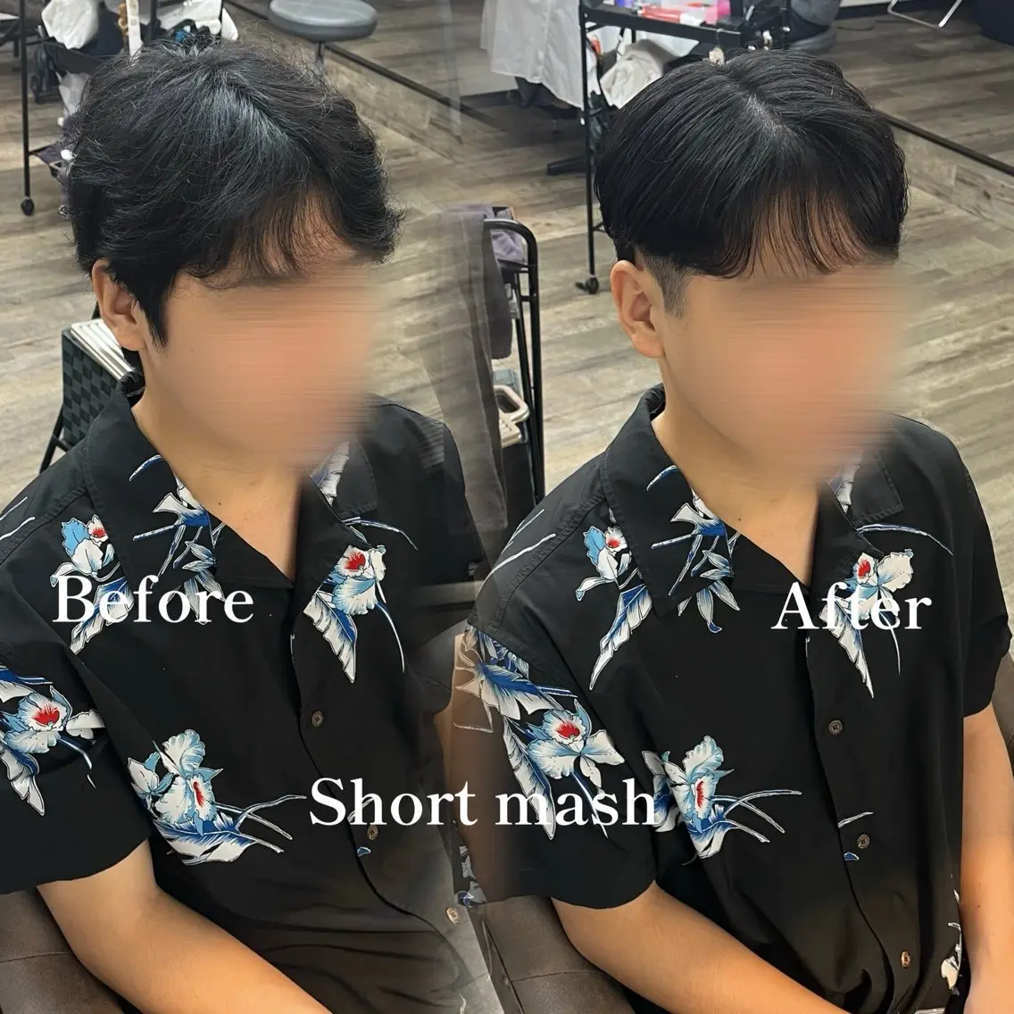 メンズ マッシュ シースルーマッシュ カット 🫧似合わせ×艶🫧 吉田陽菜のヘアスタイル