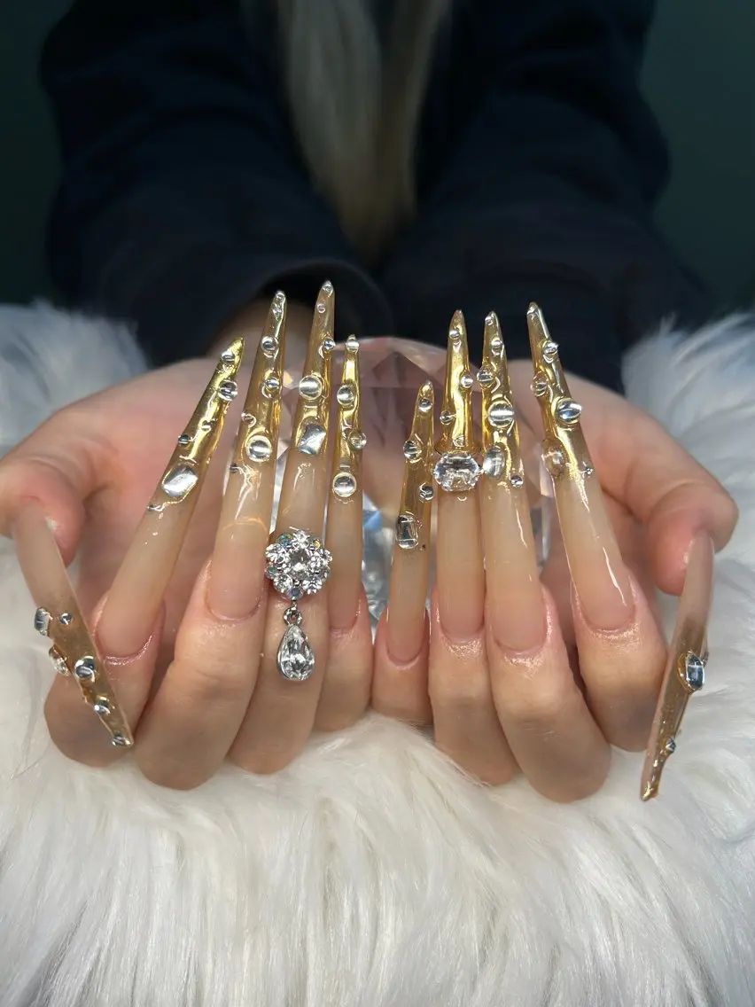 ネイル アートネイル オーロラネイル チークネイル 長さ出し フットネイル ハンドネイル Chan nailsのネイルデザイン