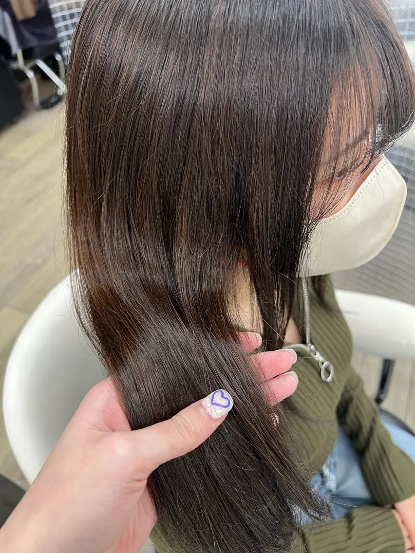 ロング 髪質改善 トリートメント トリートメント ヘッドスパ 宮田 かやののヘアスタイル