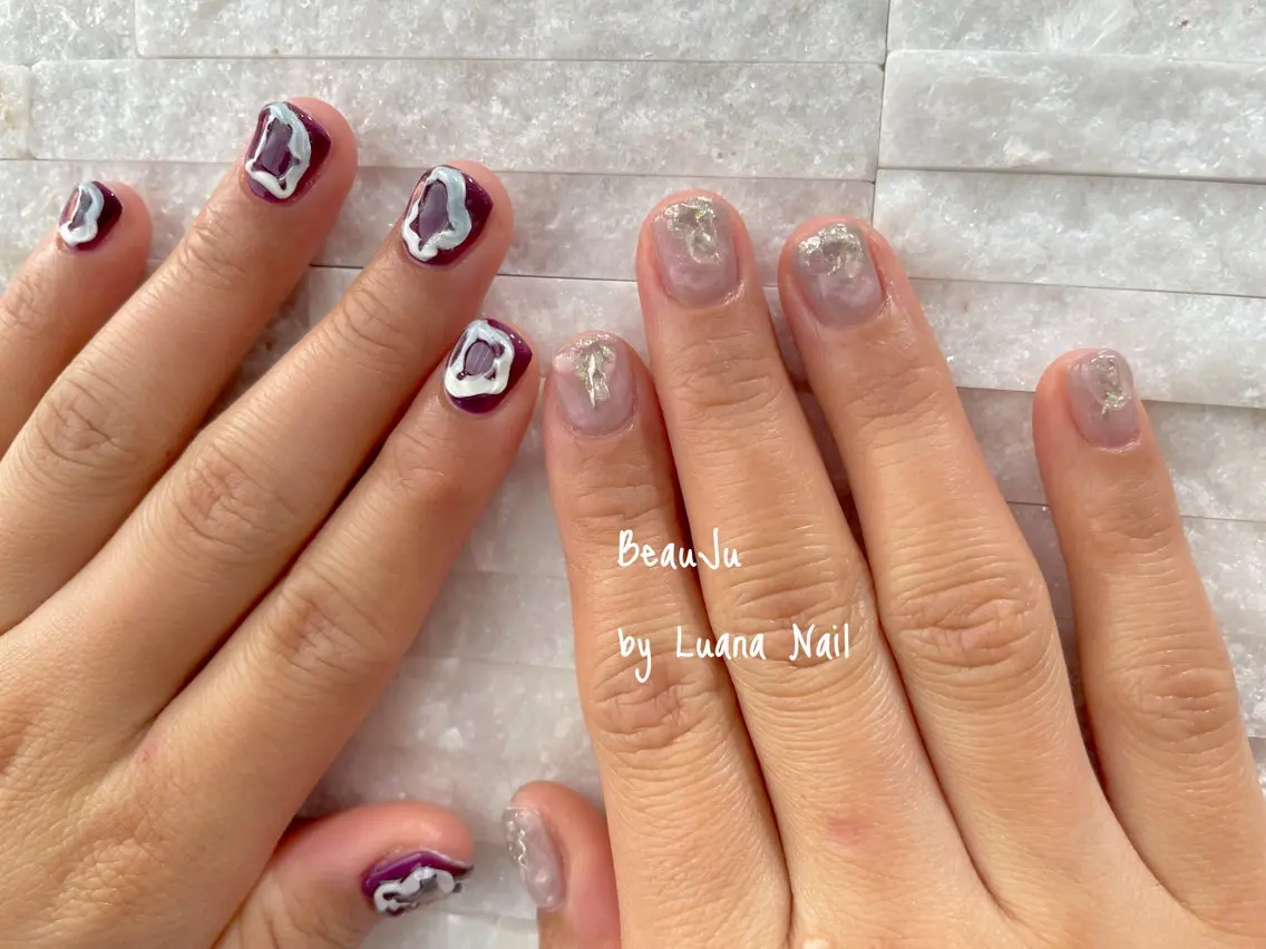 ネイル ミラーネイル ハンドネイル BeauJu by Luana Nailのネイルデザイン