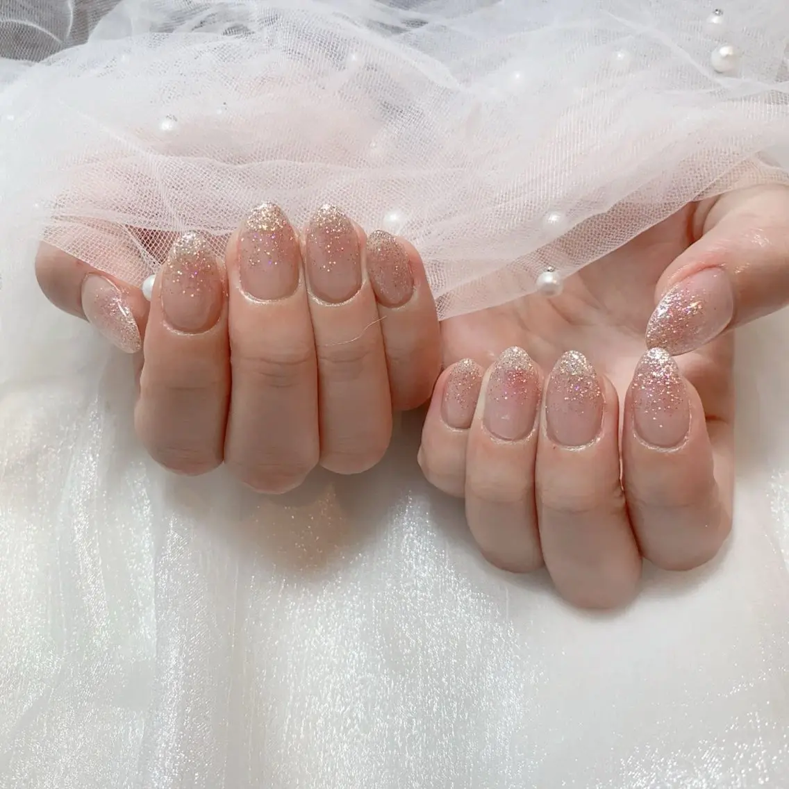 メンズ ネイル メンズ韓国風 アートネイル オーロラネイル ガーリー キラキラネイル ハンドネイル Nail salon 木にいるのネイルデザイン