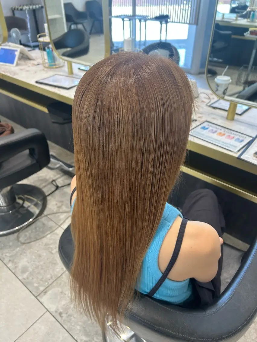 カラー ベージュカラー ブリーチ 透明感カラー ブリーチなしカラー ヘアカラー トリートメント 🎀透明感カラー ｜ ゆりあ🎀のヘアスタイル