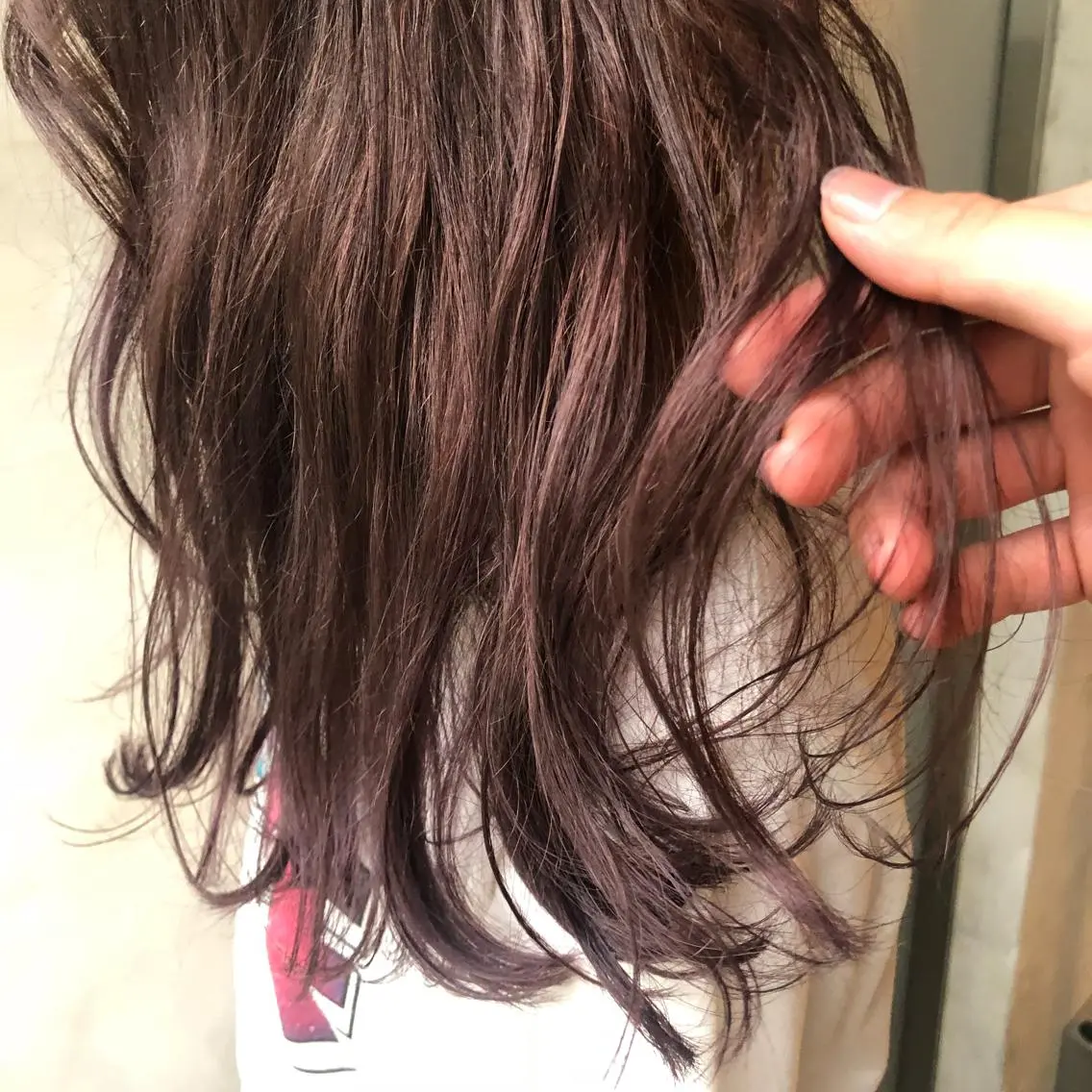 セミロング カラー 圧倒的透明感カラー nana🦕のヘアスタイル