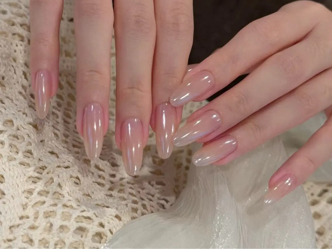 ネイル ブラウン フットネイル フレンチネイル グラデーション 氷ネイル・うるうるネイル ハンドネイル Mixx Nail_ Studioのネイルデザイン