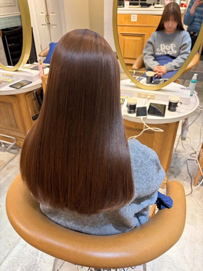 ロング 髪質改善 縮毛矯正 カット 縮毛矯正 トリートメント ヘアセット 髪質改善/ボブ /韓国/erikoのヘアスタイル