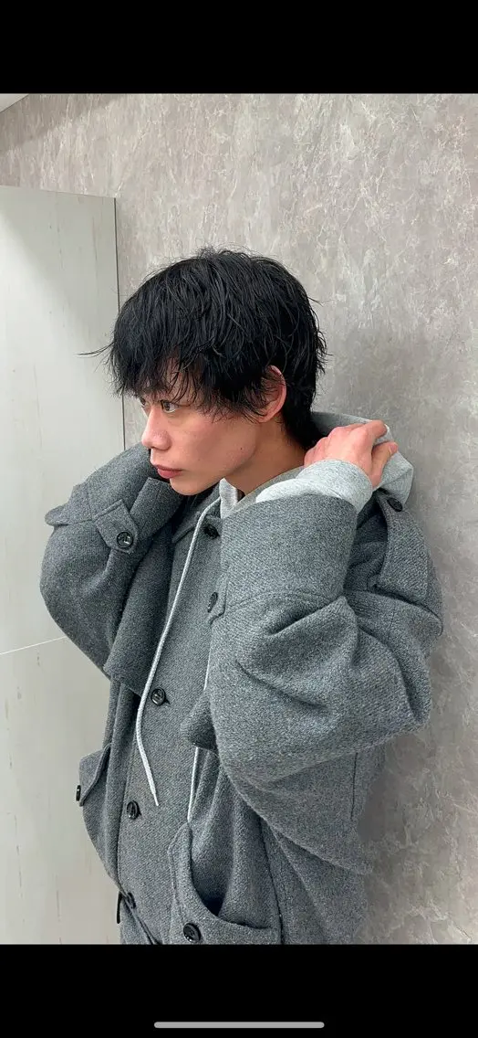 ショート パーマ メンズ 縮毛矯正/艶カラー /髪質改善/なんばのヘアスタイル