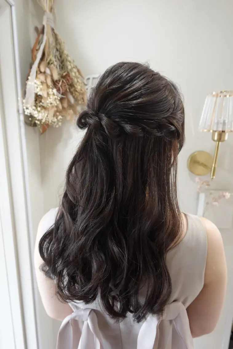 ヘアアレンジ ハーフアップ ヘアセット 🪄表参道ヘアメイク /艶感ヘアメ/れいなのヘアスタイル