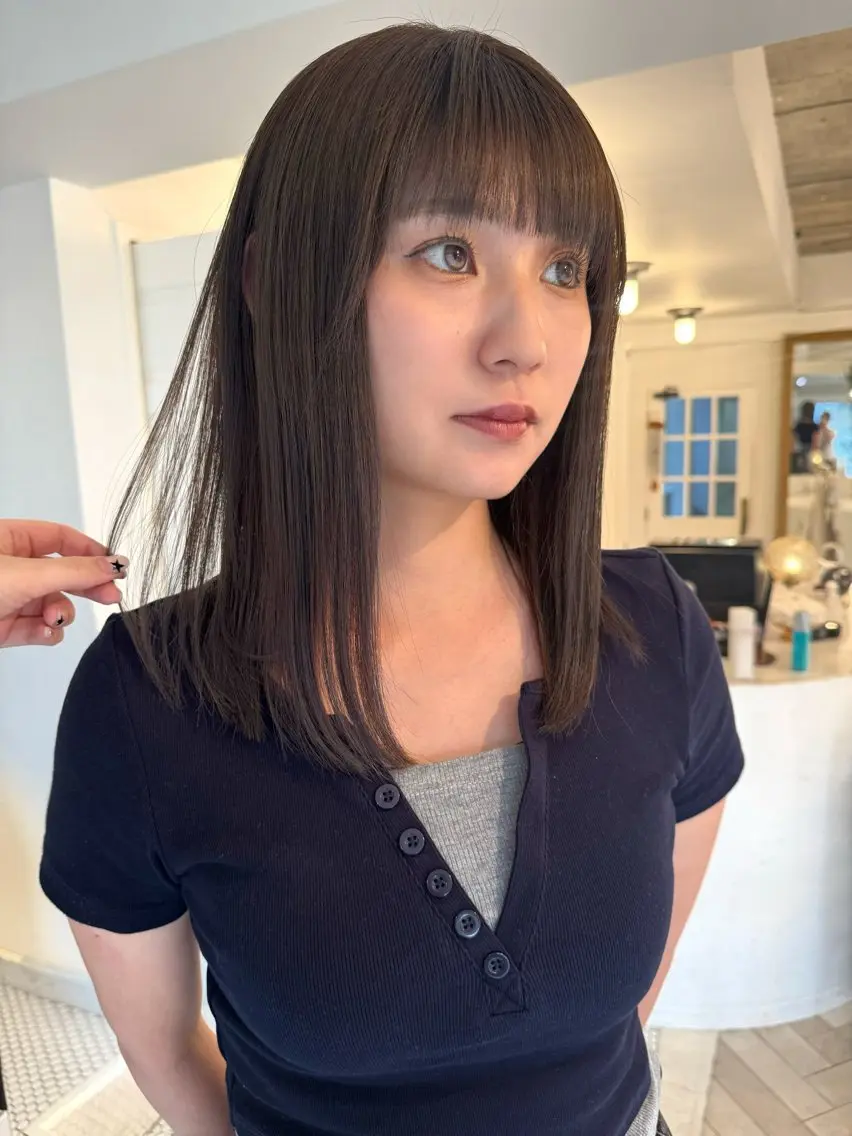 カラー カット ヘアカラー ブリーチカラー🎀 韓国風/寺門美優のヘアスタイル