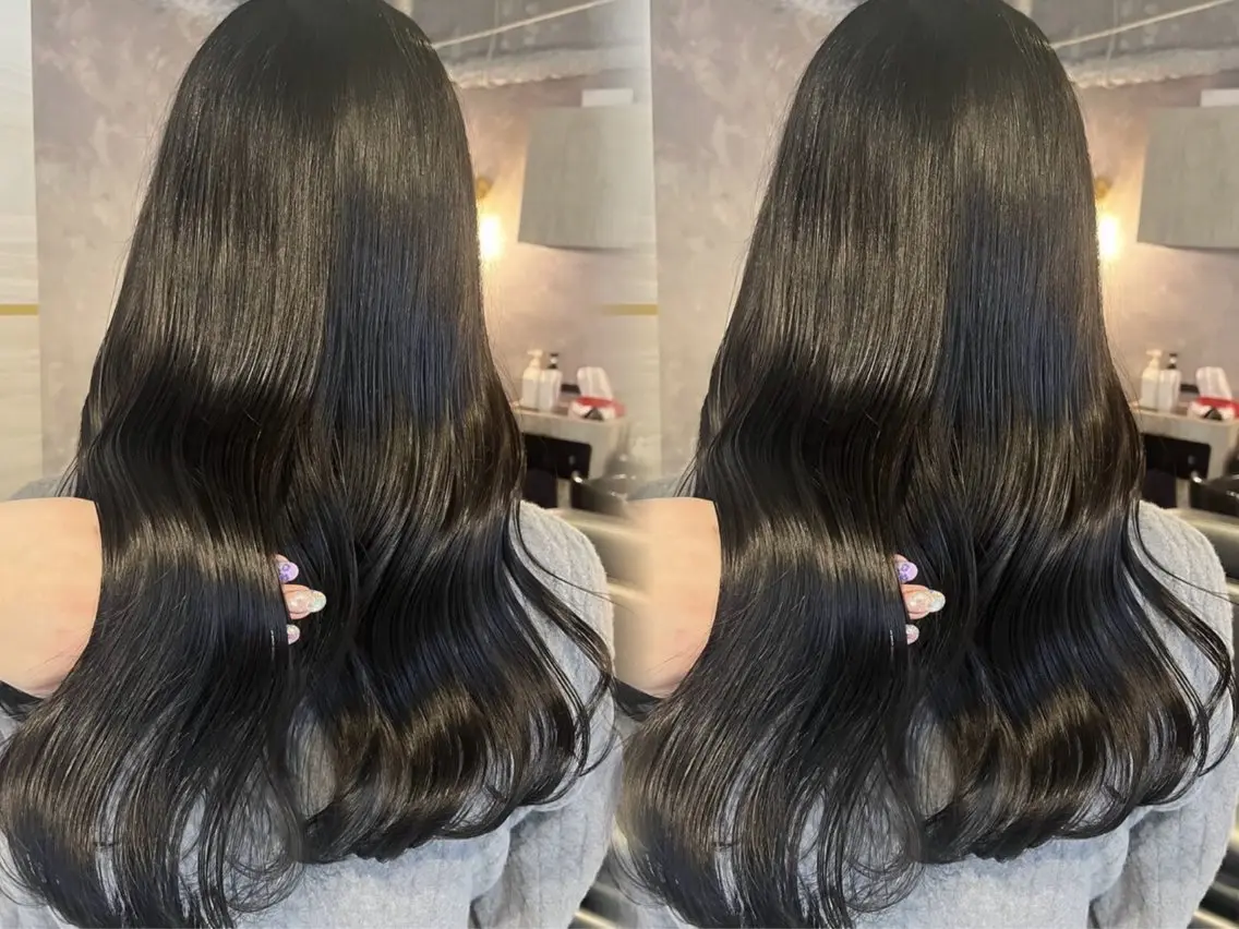 ロング カラー 🎀🎶はがりな ワンカラー💝のヘアスタイル