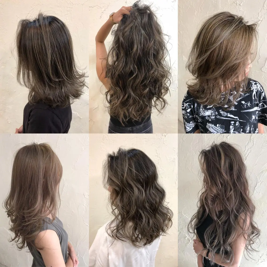 セミロング 韓国レイヤー外国人風 透明感カラー髪質改善のヘアスタイル