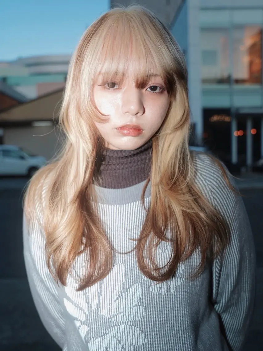 セミロング カラー デザインカラー カット ヘアカラー トリートメント Kaito🐶 /デザイン/レイヤーのヘアスタイル