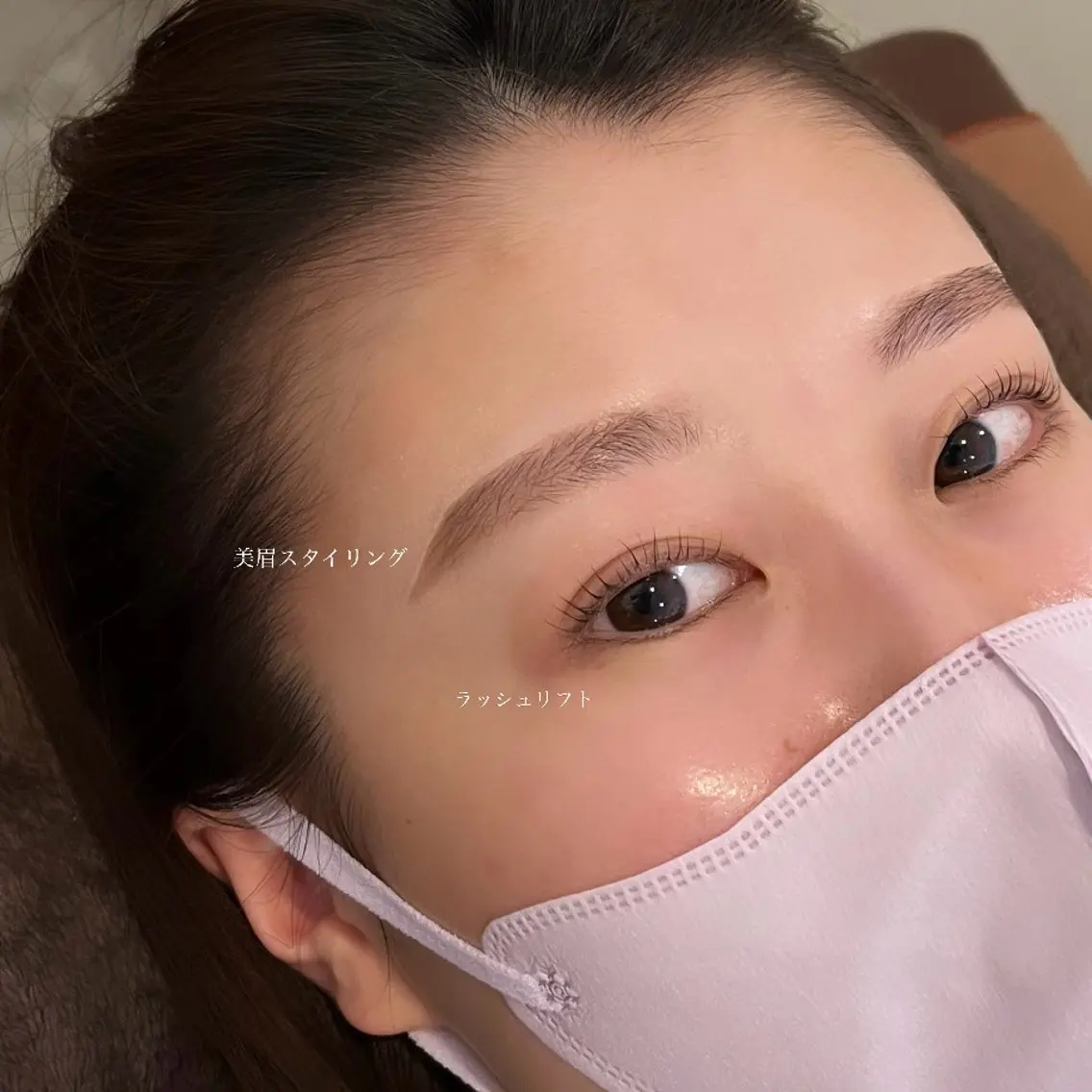 アイブロウ レイヤー/透明感艶 カラー丸山ななほのヘアスタイル
