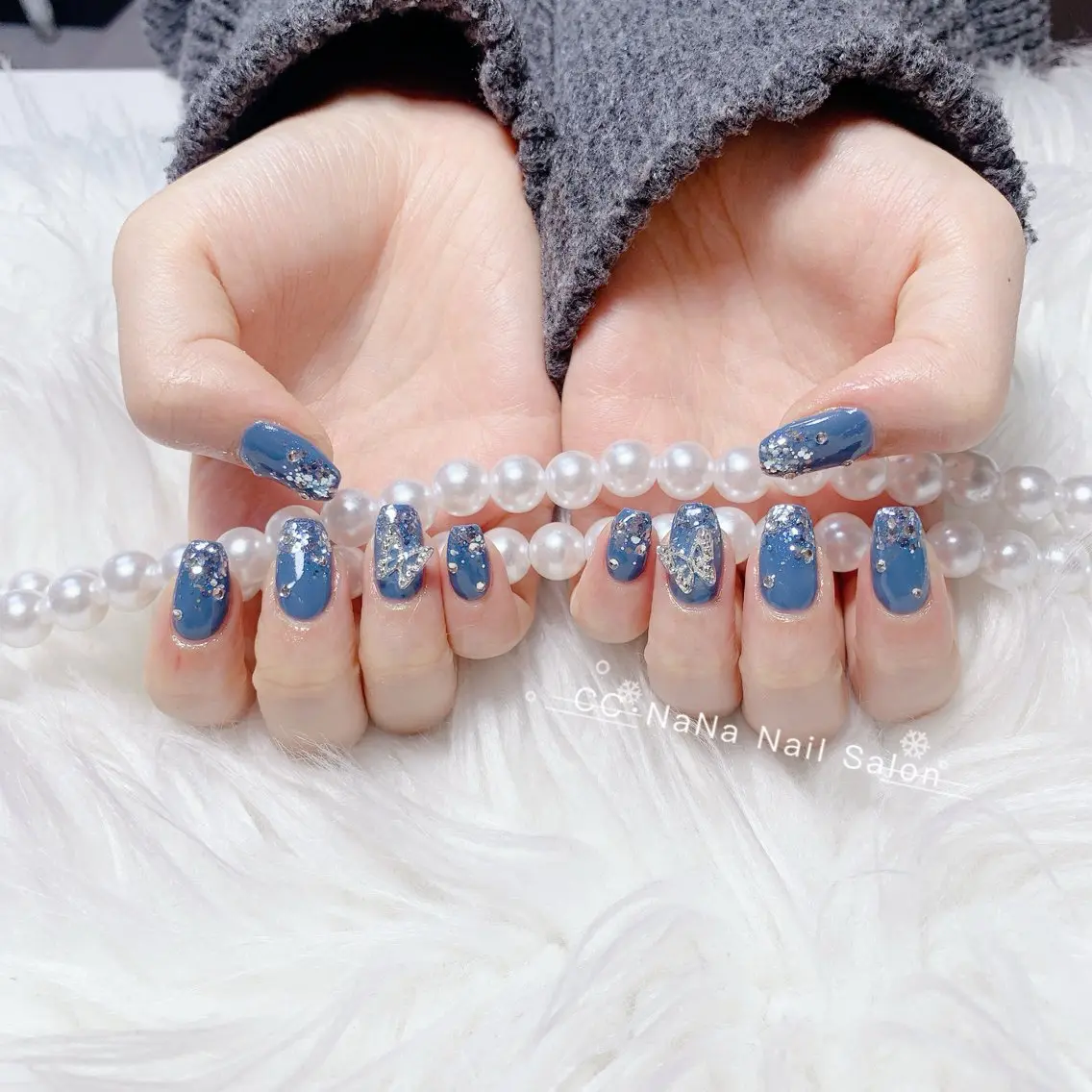 ネイル チークネイル フラッシュネイル ハート キラキラネイル 韓国ネイル ハンドネイル 💎CC・NaNa 韓国風ネイル🌙Cのネイルデザイン