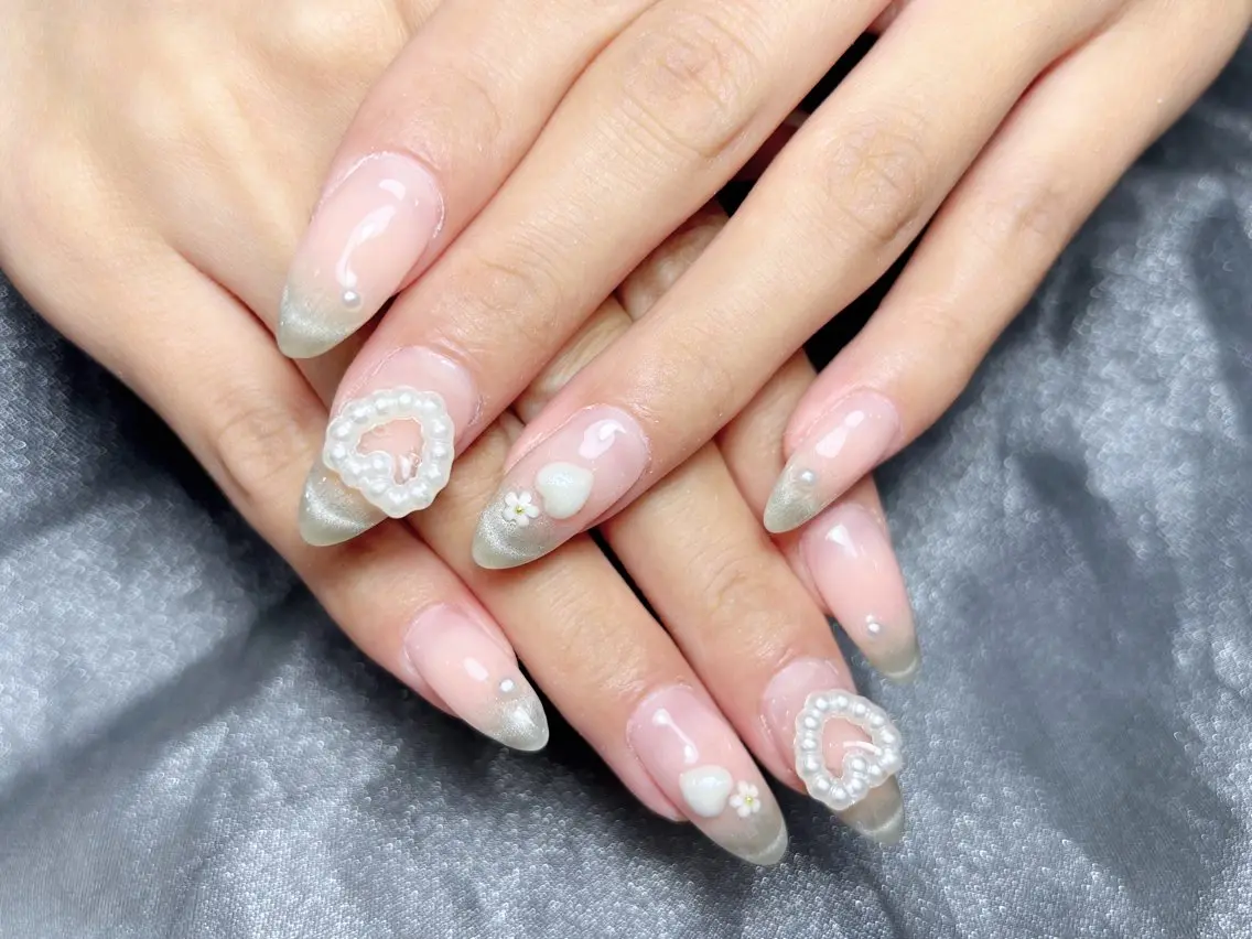 ネイル ハンドネイル H3 Nail Tsuki🦋💙のネイルデザイン