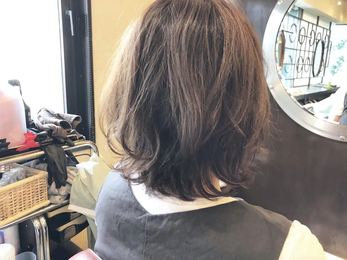 ミディアム カラー カット 艶髪/フリーランス 木山ゆかりのヘアスタイル