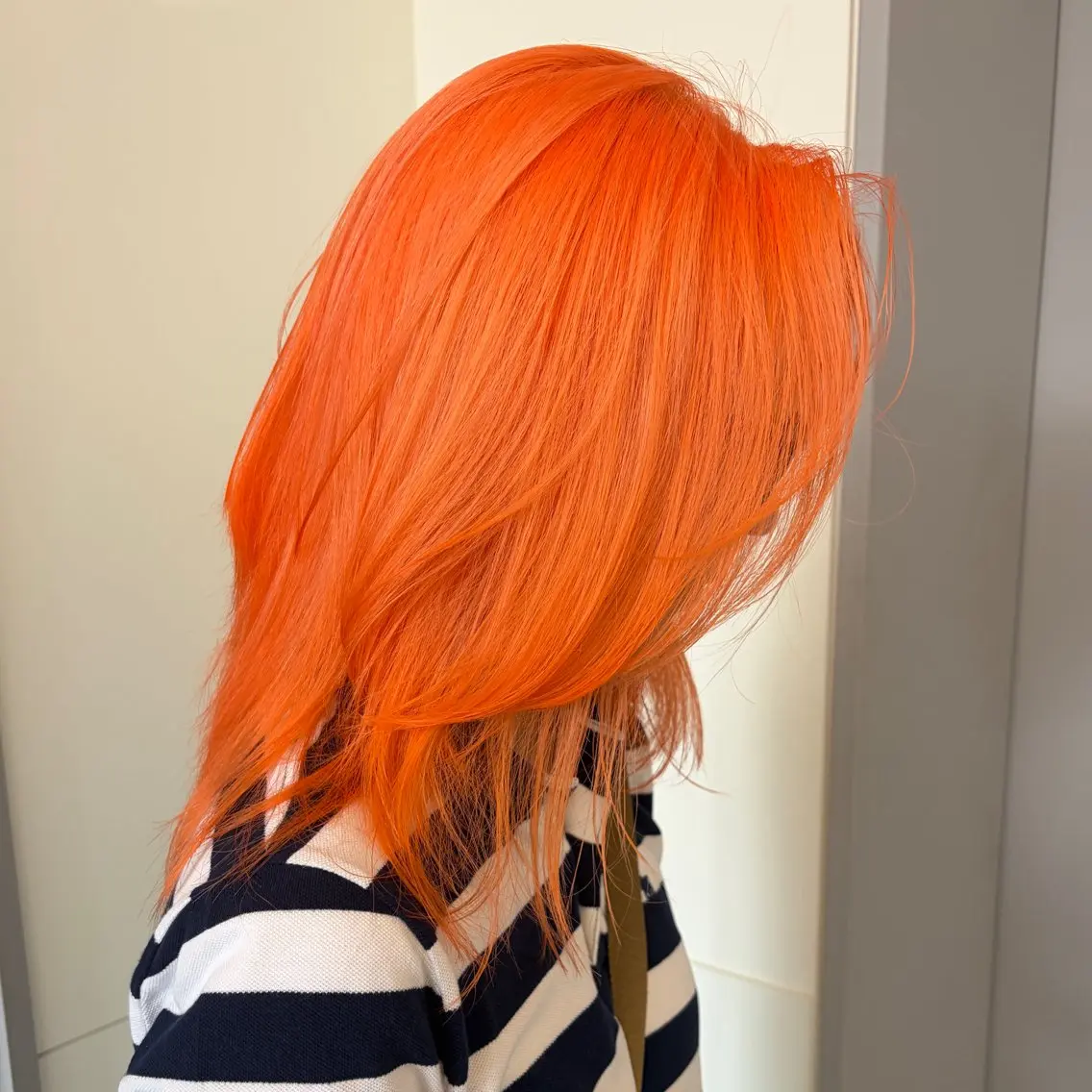 セミロング カラー ベージュカラー ブロンド 透明感カラー ダブルカラー オレンジ ヘアカラー トリートメント ☪️ブリーチ特化/ レイヤーボブ🪄aiのヘアスタイル