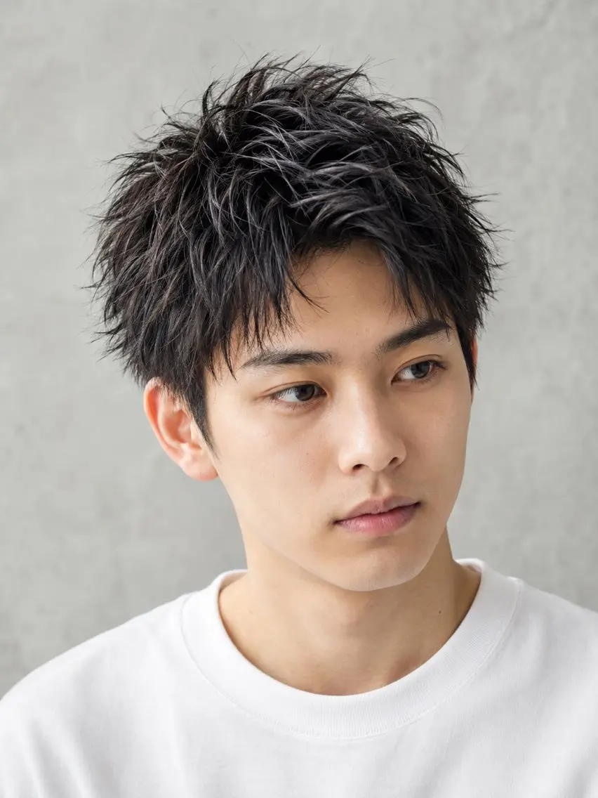 ショート メンズ スパイキーショート ショートヘア カット ヘッドスパ 🔮メンズ縮毛矯正 メンズパーマ💎竹永のヘアスタイル