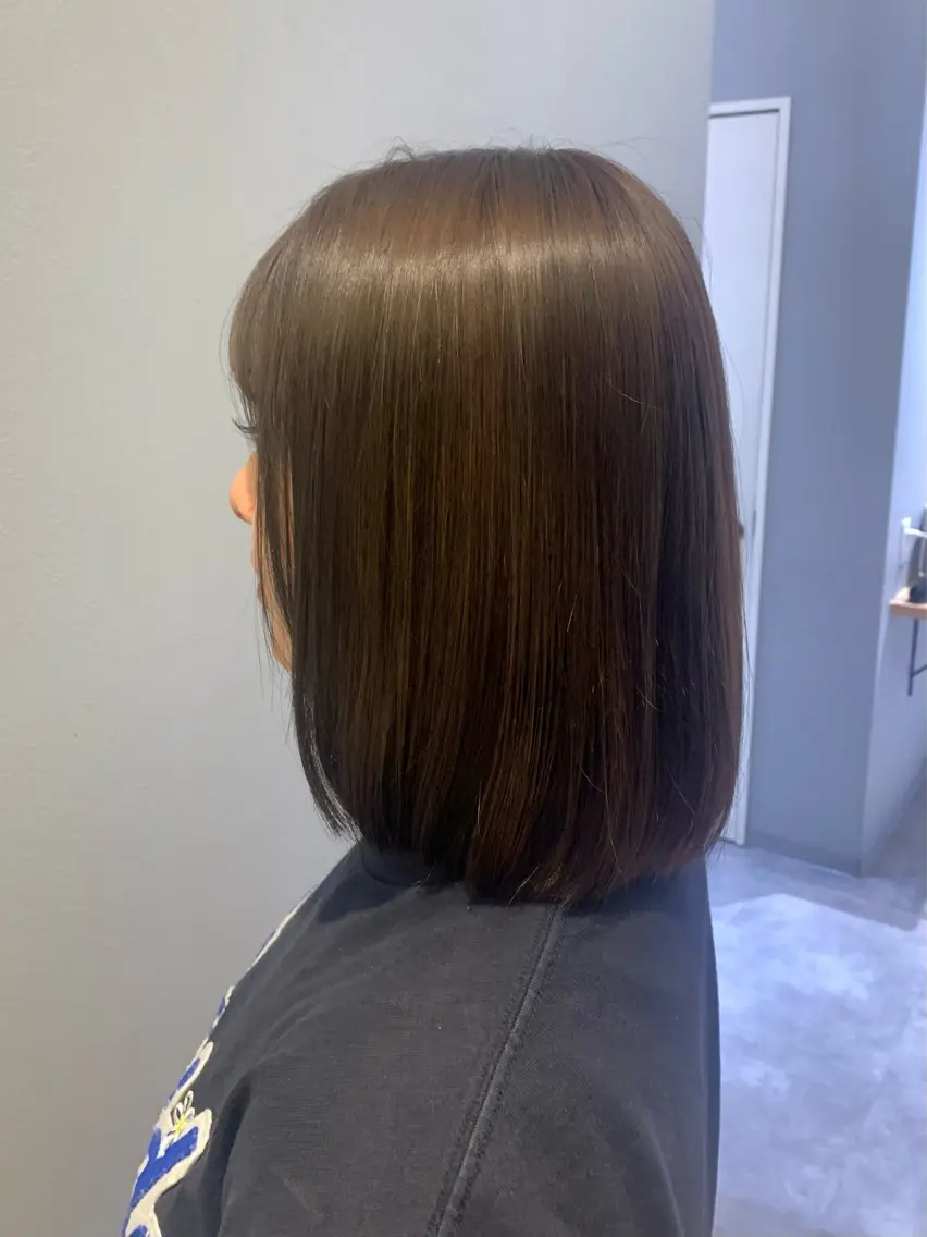 カラー アッシュ オリーブアッシュ オレンジ ヘアカラー トリートメント 田中 優菜のヘアスタイル