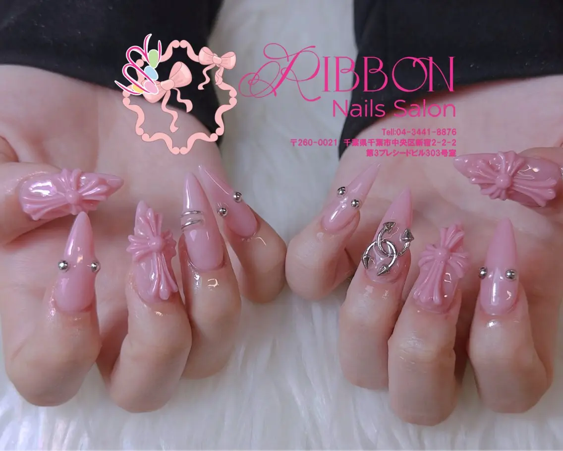 ネイル フレンチネイル ジェルネイル マグネットネイル 持ち込み ニュアンスネイル ハンドネイル Ribbonnail salonのネイルデザイン