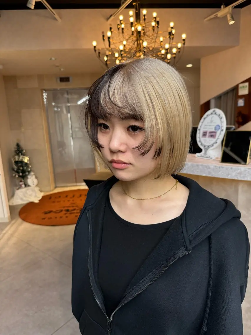 ショート ボブ カット ヘアカラー reira/堀江/ 似合わせカットのヘアスタイル