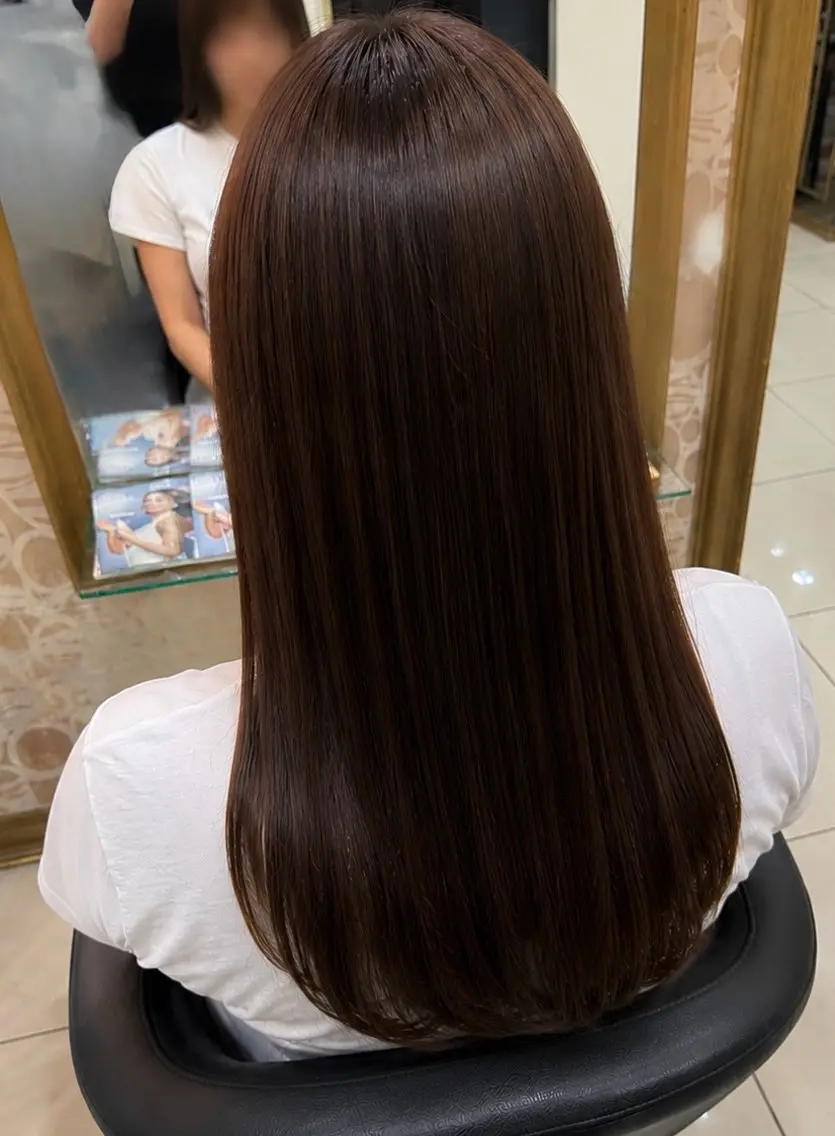 カラー ブリーチ ブラウンカラー グレージュ ブリーチなしカラー ヘアカラー runa 🌙🐰のヘアスタイル