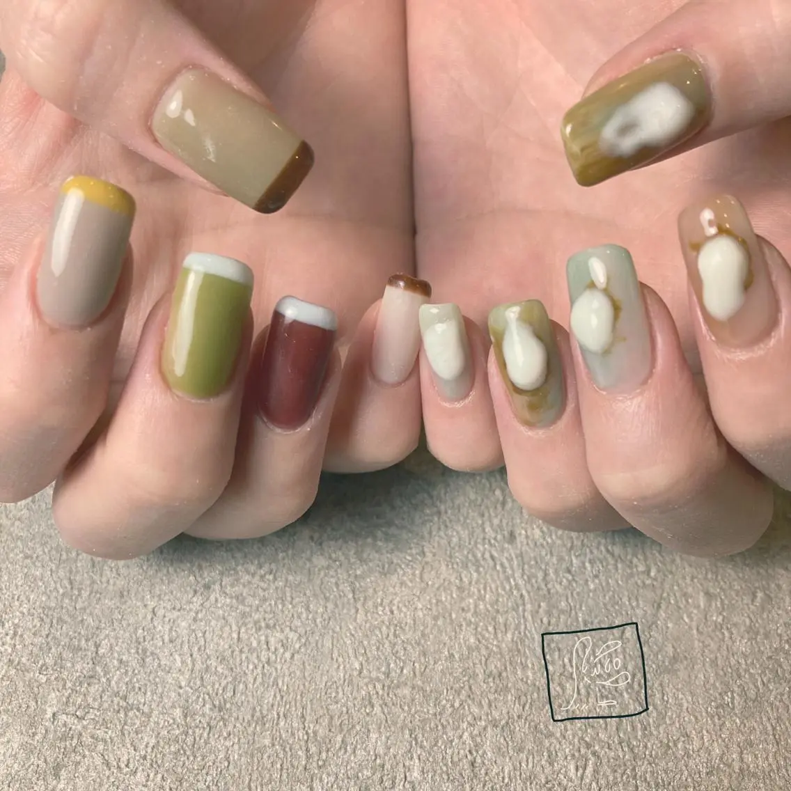 ネイル アートネイル クリアネイル ワンカラーネイル ハンドネイル hamaguchi licoのネイルデザイン