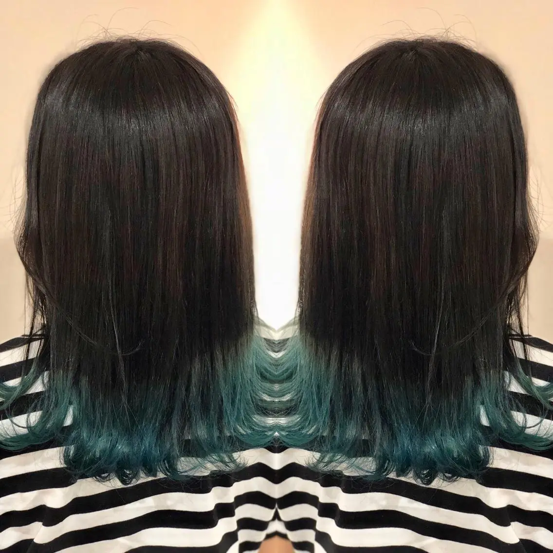 セミロング カラー M IIのヘアスタイル