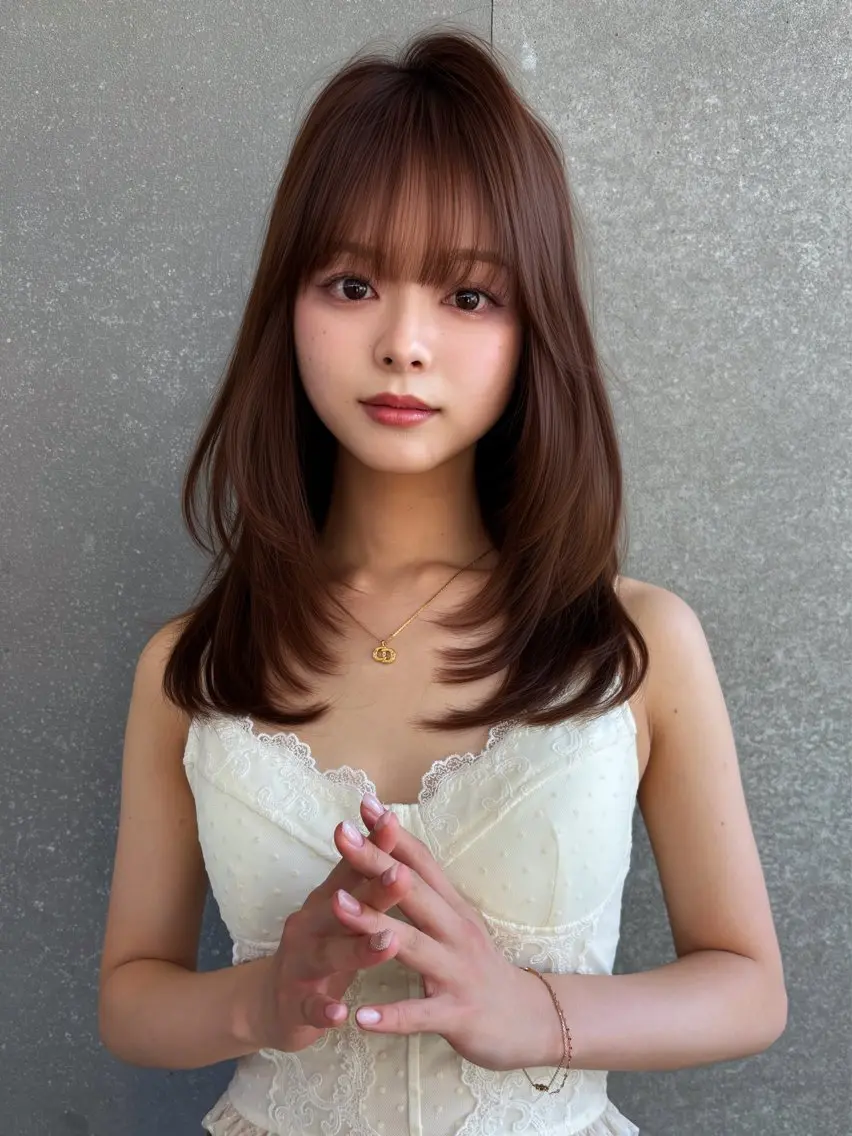 ミディアム カラー ヘアアレンジ 【博多髪質改善】 吉村　清志のヘアスタイル