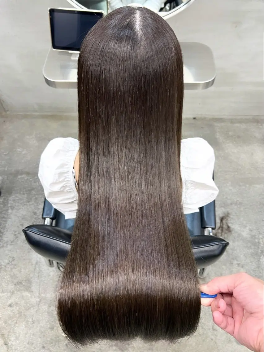 ロング カラー 髪質改善 ヘアカラー トリートメント ベテラン美容師が対応 /髪質改善/縮毛矯正のヘアスタイル