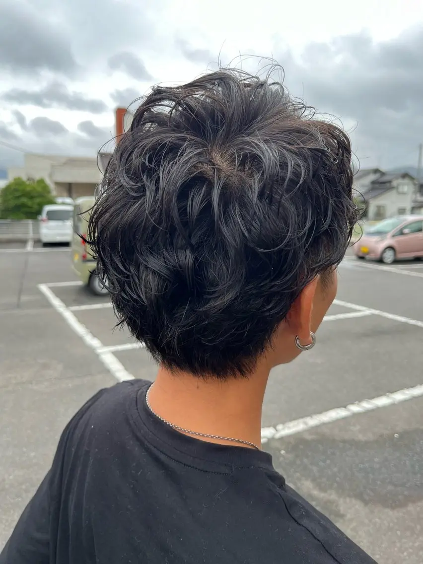 ショート メンズ メンズパーマ カット パーマ komorebi 拓海のヘアスタイル