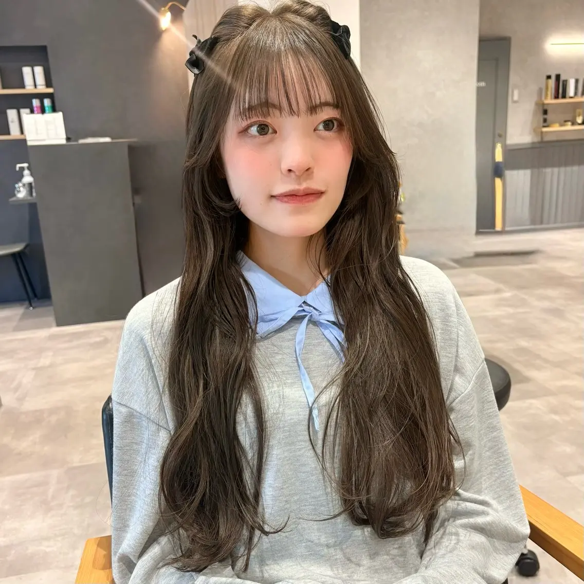 ロング カラー カット ヘアカラー トリートメント 🍊暖色×顔周り 🍊cocoroのヘアスタイル